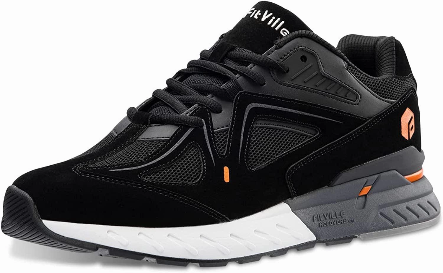 Mens Extra Wide Fit Trainers Walking Shoes Comfortable Running Sneakers for Flat Feet Plantar Fasciitis - Rebound Core Avia Running Shoes