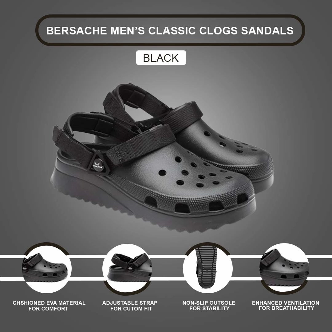 Minnetonka Tahoe Slippers Bersache Extra Soft Classic Casual with  Regular wear with Ultra Soft & Flexibility Technology Clog's for Men's & Boy's (6137-Black)