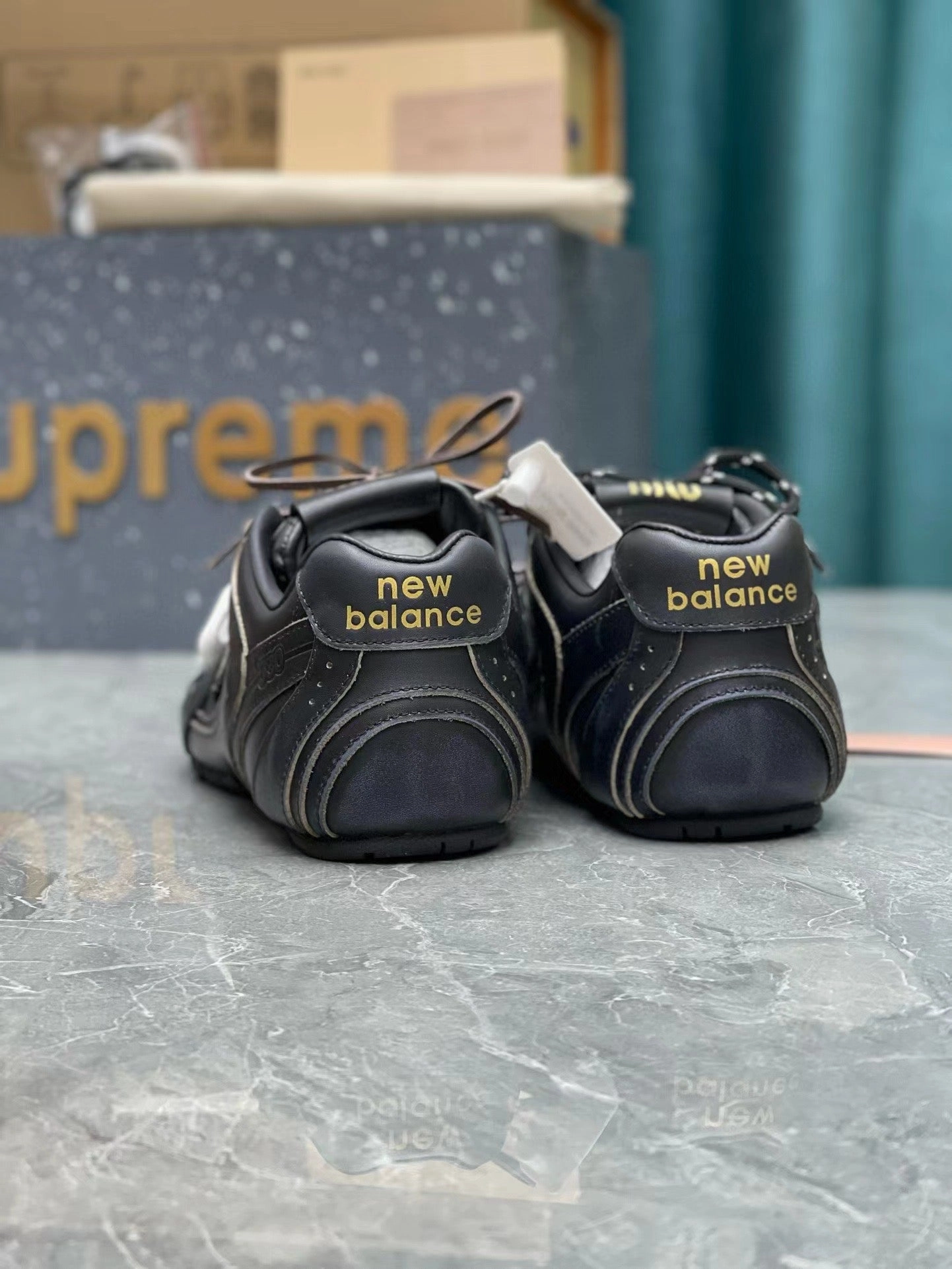 SE1465 New Balance X Miu Miu 530 SL Leather Sneakers / Size5-10 New Balance 574 Women Platform