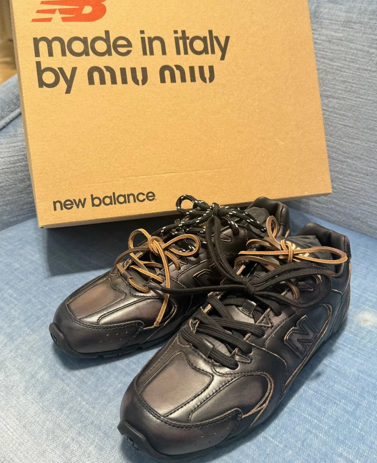 SE1465 New Balance X Miu Miu 530 SL Leather Sneakers / Size5-10 What Is Fresh Foam New Balance