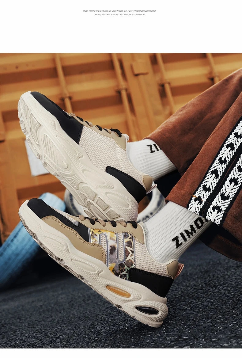 Casual Western Shoes Hot Sale Men's Casual Sneaker Autumn Mixed Color Mesh Outdoor Shoes for Mens Trendy Mans Tennis Sports Lightweight Male Sneakers