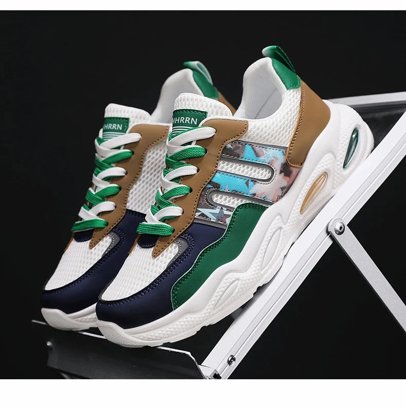 Hot Sale Men's Casual Sneaker Autumn Mixed Color Mesh Outdoor Shoes for Mens Trendy Mans Tennis Sports Lightweight Male Sneakers Glitz Casual Slip-on Walking Shoes