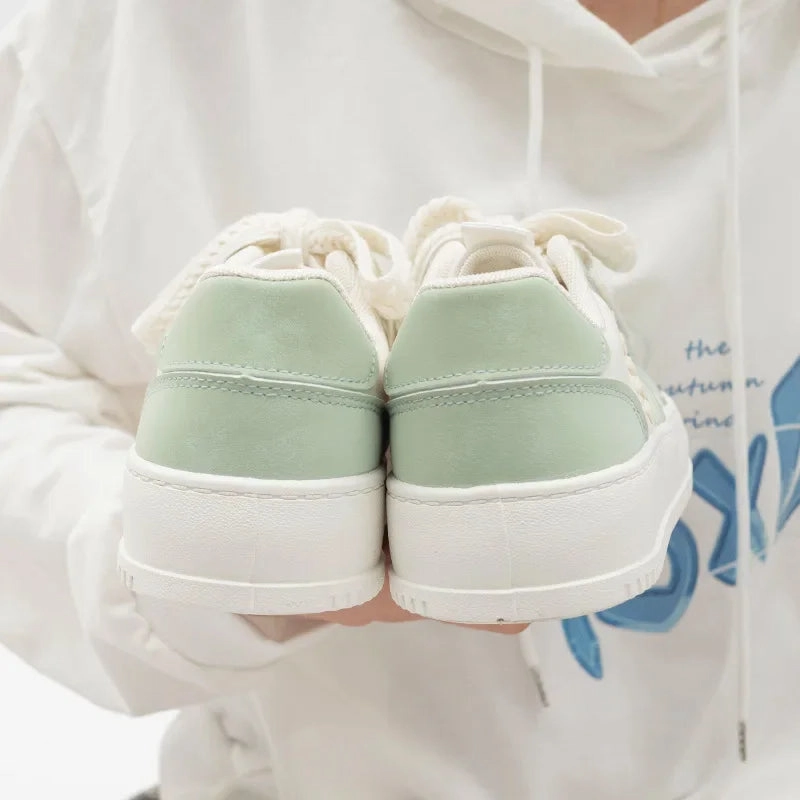 Woven Casual Shoes binfenxie  -  Women's New Ulluang Thin Casual Versatile Leather Shoes High Aesthetic Value Rubber Upper Shoes For Fashion