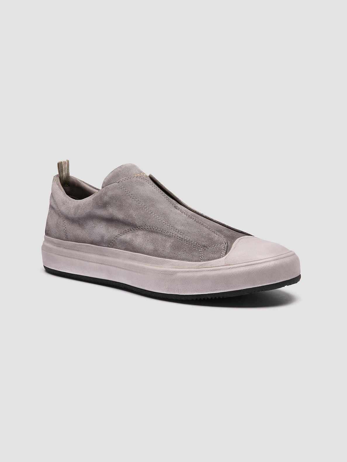 Best Sneakers Gym DUB 001 - Grey Leather and Suede Slip On Sneakers
