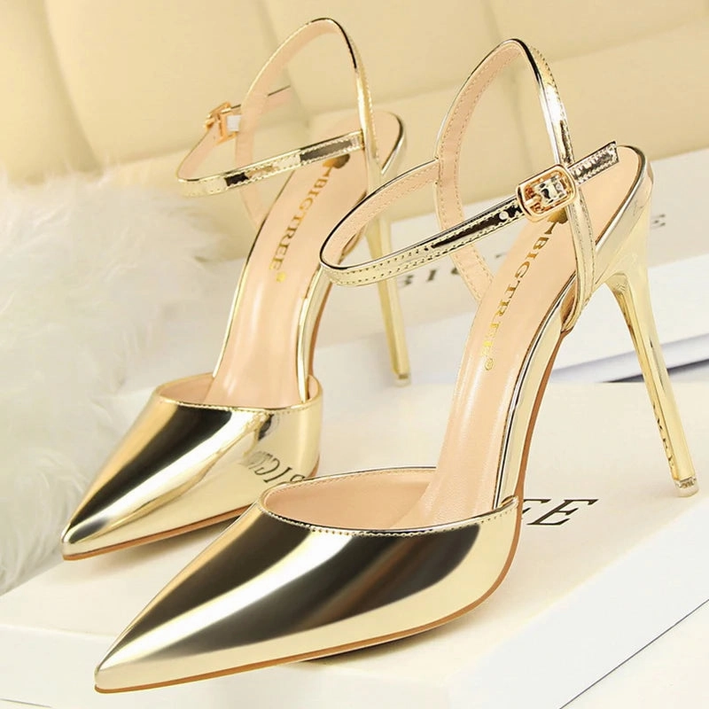Sandals Designer Shoes Fashion Sandals Patent Leather High Heels