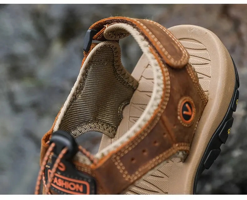 Bottega Knot Sandals Genuine Leather Men Sandals Summer Men's Shoes Outdoor Water Shoes Leather Sandals For Men