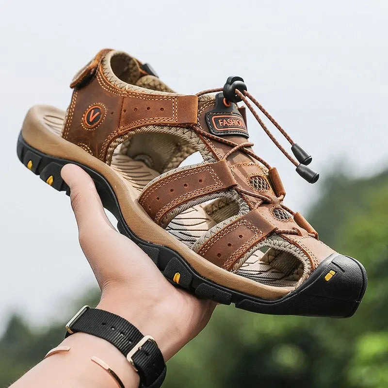 Sandals Royal Plantation Ocho Rios Genuine Leather Men Sandals Summer Men's Shoes Outdoor Water Shoes Leather Sandals For Men