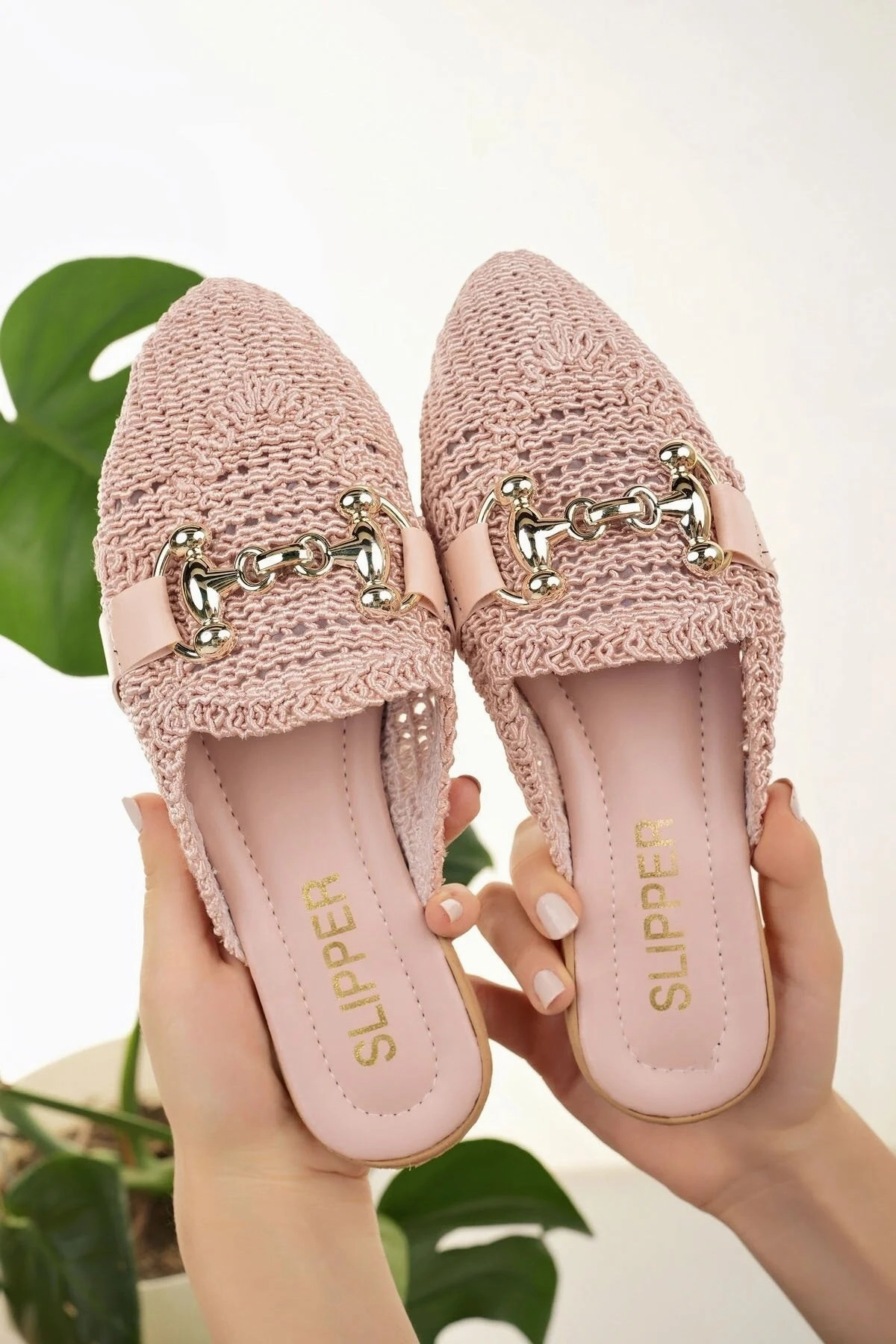 Slide Heel Sandals Modafrsat Women's Buckle Detailed Stylish Slippers