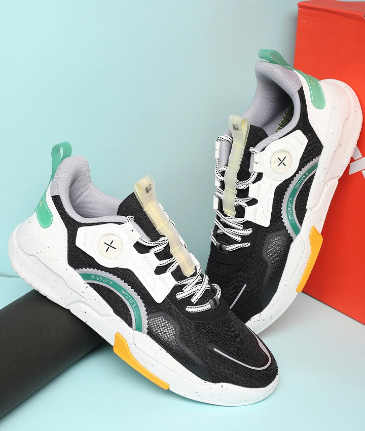 Shoes For Severe Flat Feet XTEP Men's Black White SoftPad Cool Lightweight Skateboarding Shoes (9UK)