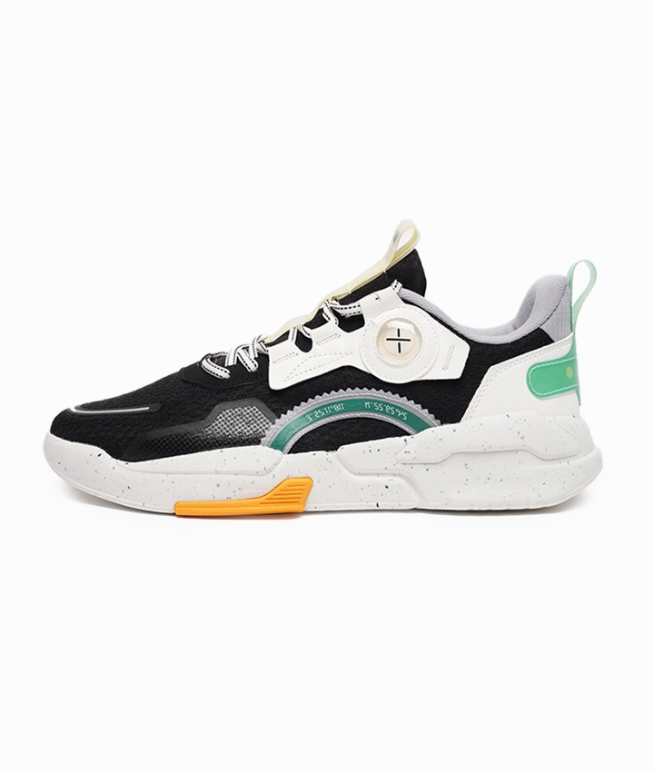 Flat Sole Hiking Shoes XTEP Men's Black White SoftPad Cool Lightweight Skateboarding Shoes (9UK)