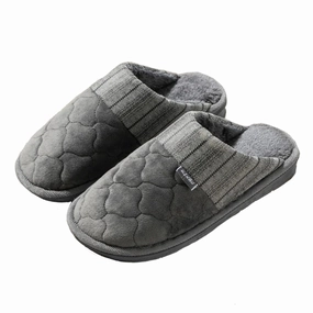 Cuzcare Men Velvet Winter Slippers Nonskid Indoor Shoes Massage Foot Slippers