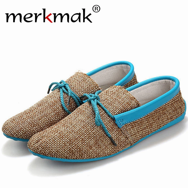 Slides Medusa 2017 Summer Mens Loafers Casual Flat Shoes Knitted Woven Shoes Breatbale Natural Male Convenient Driving Shoes Flats Big Size 45