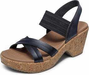 Houston Astros Flip Flops Skechers Women's Brystol - Night Skies Heeled Sandals