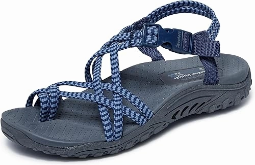 Skechers Women's Reggae-Perfect Duo Sport Sandal T Flip-flop