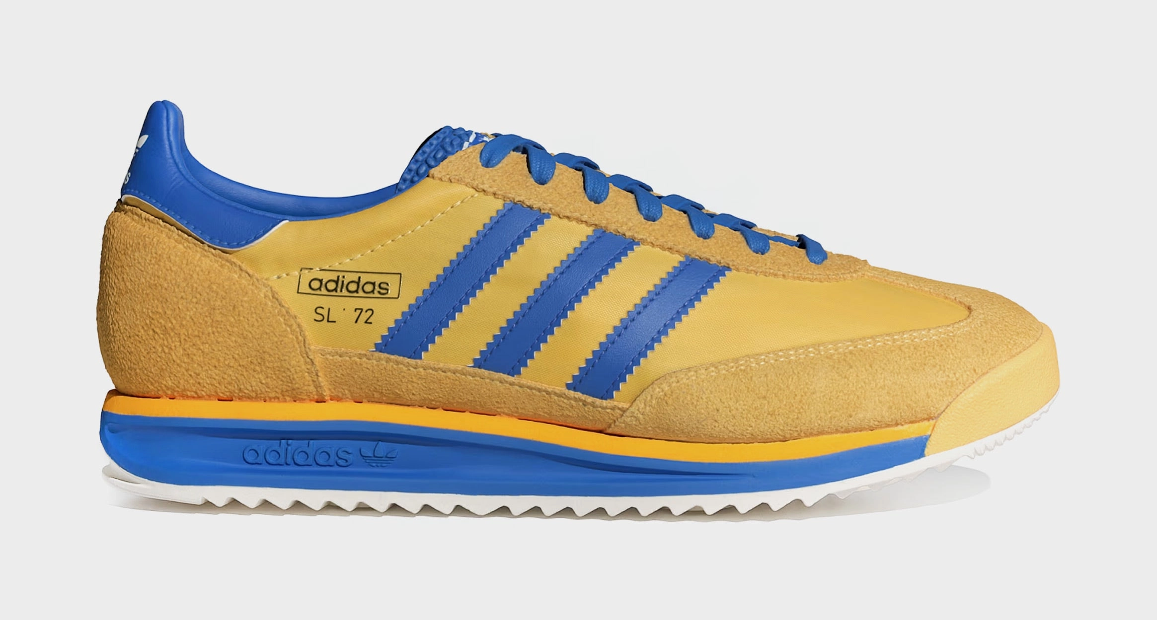Adidas Sustainable Shoes SL 72 Mens Lifestyle Shoes (Utility Yellow/Bright Royal/Core White)