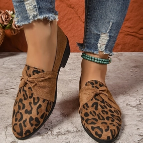 Loafers With Toe Separation Women's Loafers Pointed Toe Chunky Heel Shoes