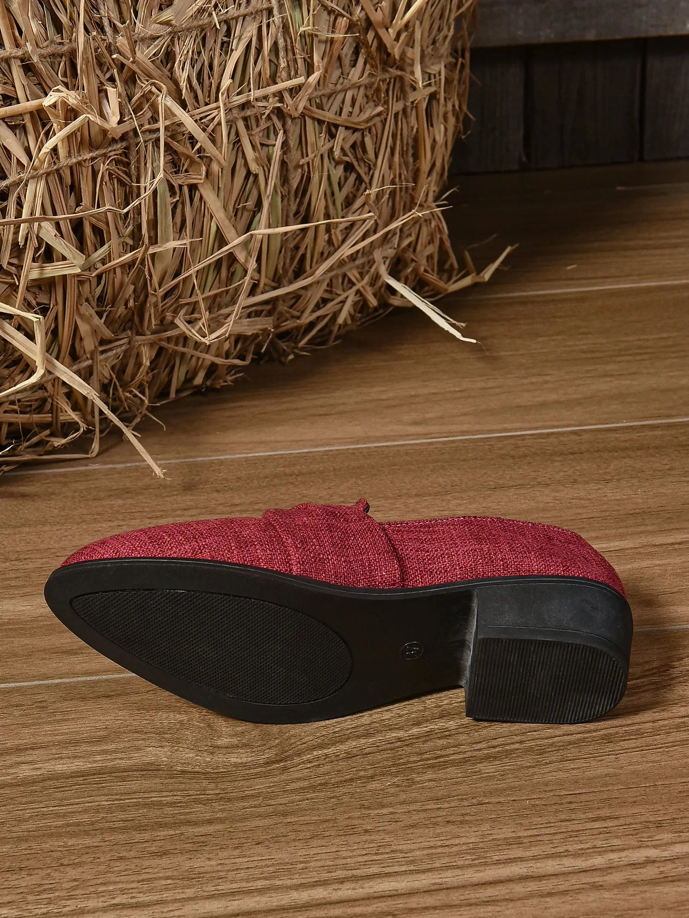 Menu Women's Loafers Pointed Toe Chunky Heel Shoes