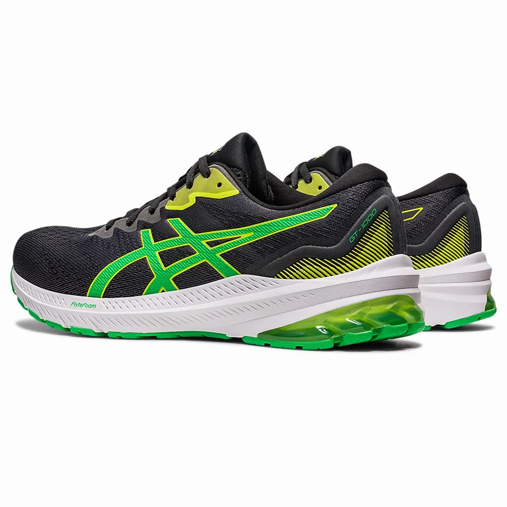 ASICS GT-1000 11 (M) - BLACK/CILANTRO RUNNING SHOES Asics Flytefoam Shoes