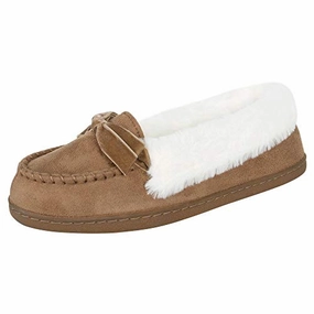 Madewell Slides Jessica Simpson Womens Micro Suede Moccasin Indoor Outdoor Slipper Shoe,Cinnamon,Large