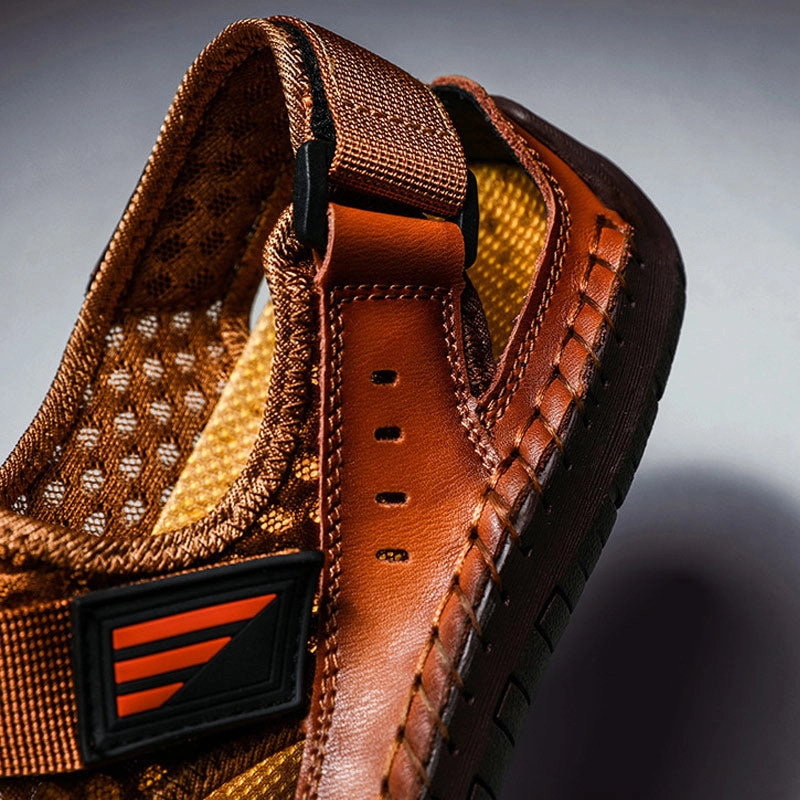 SURSELL Men's Casual Beach Breathable Plus Size Sandals Ruby Slippers Hydrangea Quercifolia