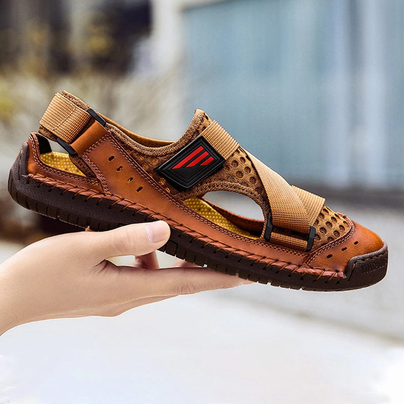 Summer Bedroom Slippers SURSELL Men's Casual Beach Breathable Plus Size Sandals