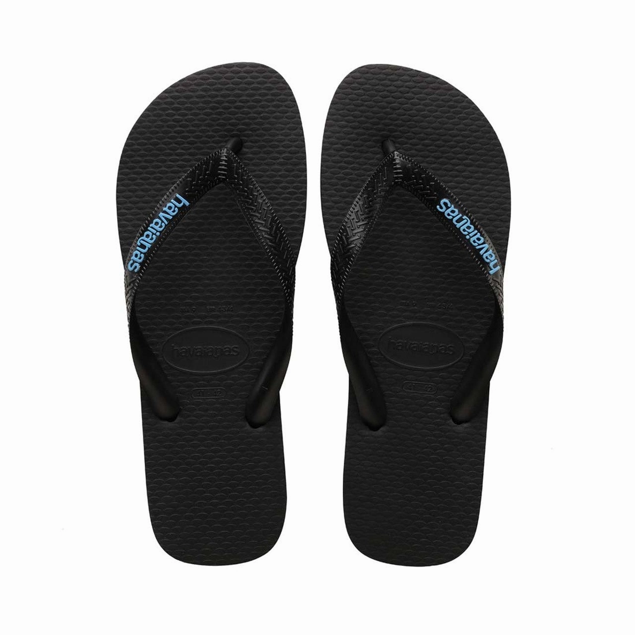 4d Foam Slides HAVAIANAS LOGO FILETE - BLACK/BLACK/TURQUOISE