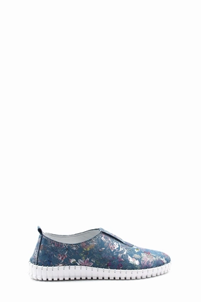FST Genuine Leather Women's Casual Shoes 934ZA106 Denim Flower - Zweibrcken True Religion Casual Shoes