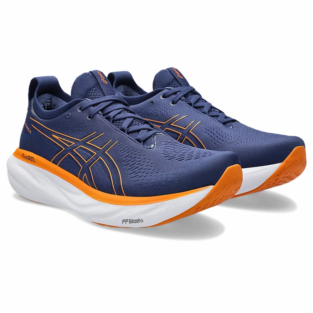 Asics Nimbus 25 Shoes ASICS GEL-NIMBUS 25 (M) - (IDEEP OCEAN/BRIGHT ORANGE) RUNNING SHOES