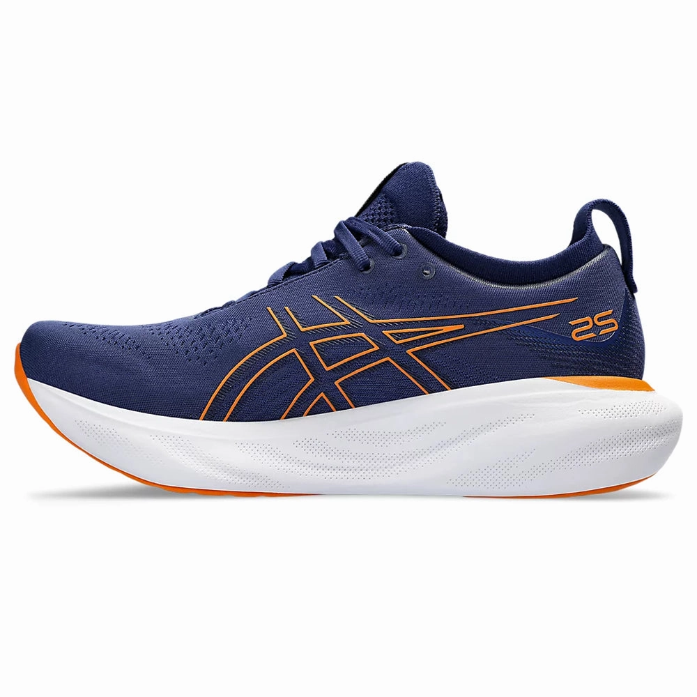 ASICS GEL-NIMBUS 25 (M) - (IDEEP OCEAN/BRIGHT ORANGE) RUNNING SHOES Asics Tennis Shoes Gel Challenger 13