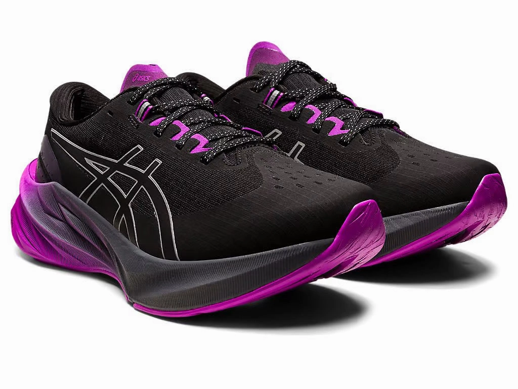 Asics Women's NOVABLAST 3 LITE-SHOW - BLACK/ORCHID Asics Wrestling Shoes Near Me