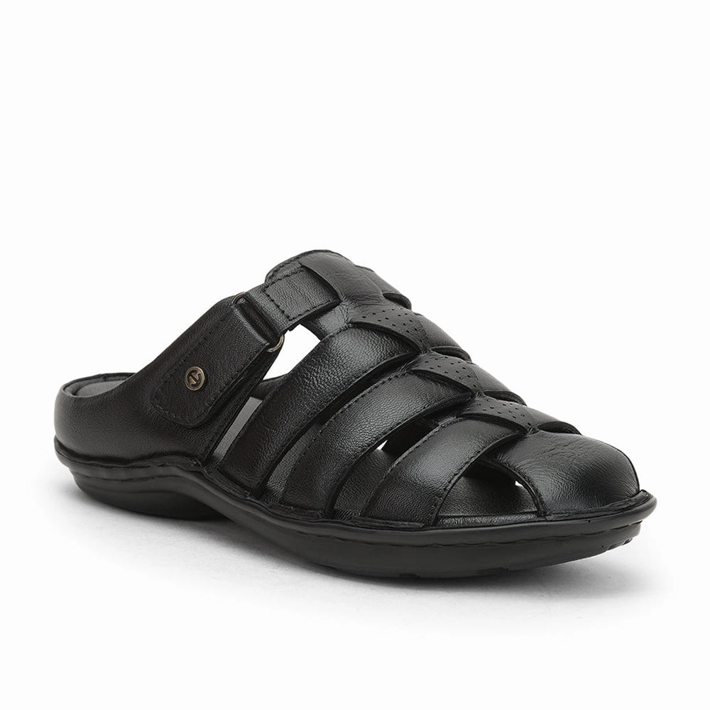 Slippers Mens Healers Formal Sandal For Men (Black) ER-54 By Liberty