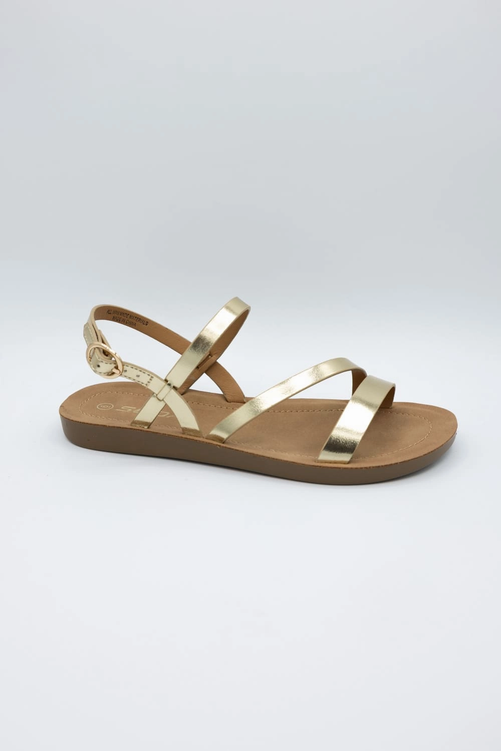 Straw Wedge Sandals Soda Enfold Sandals for Women in Gold | ENFOLD-S GOLD