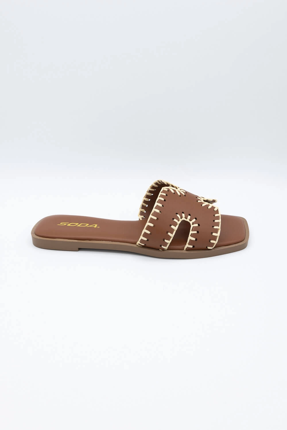 Soda Finity Slide Sandals for Women in Tan | FINITY-S TAN Miami Toe Loop Sandals