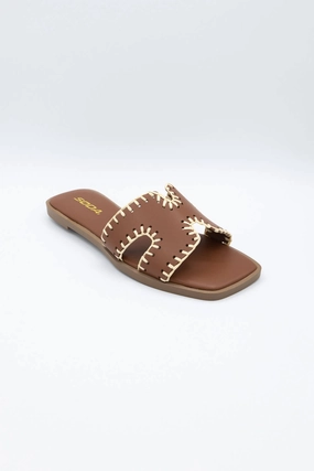 Soda Finity Slide Sandals for Women in Tan | FINITY-S TAN Comfort Casual Sandals