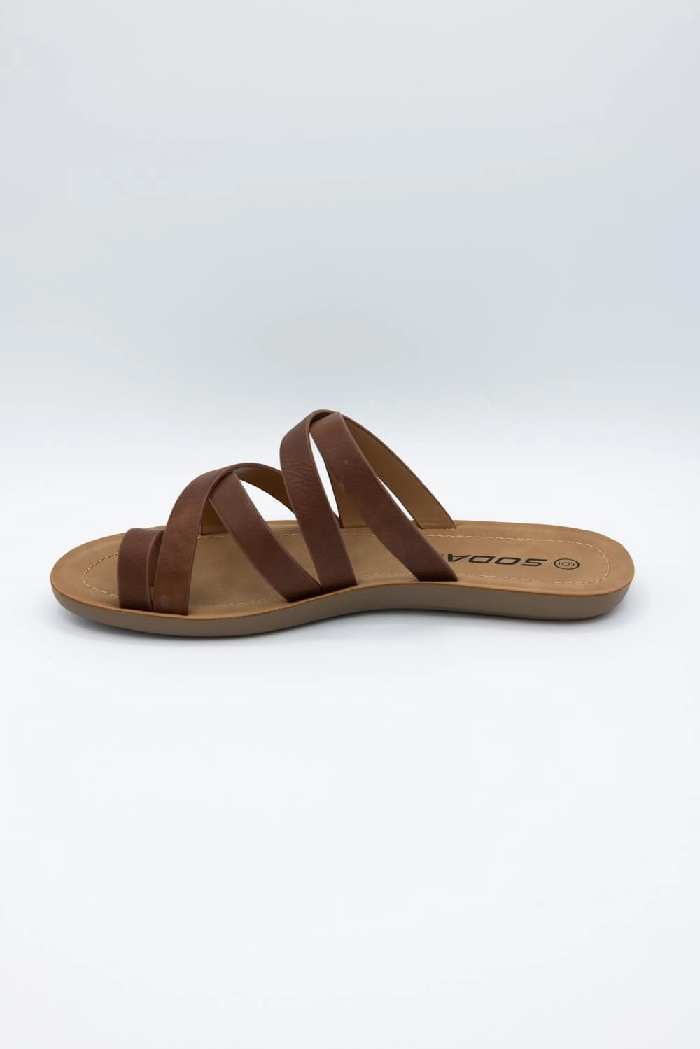 Resorts Sandals Soda Isabel Strappy Toe Sandals for Women in Cognac | ISABEL-S COGNAC