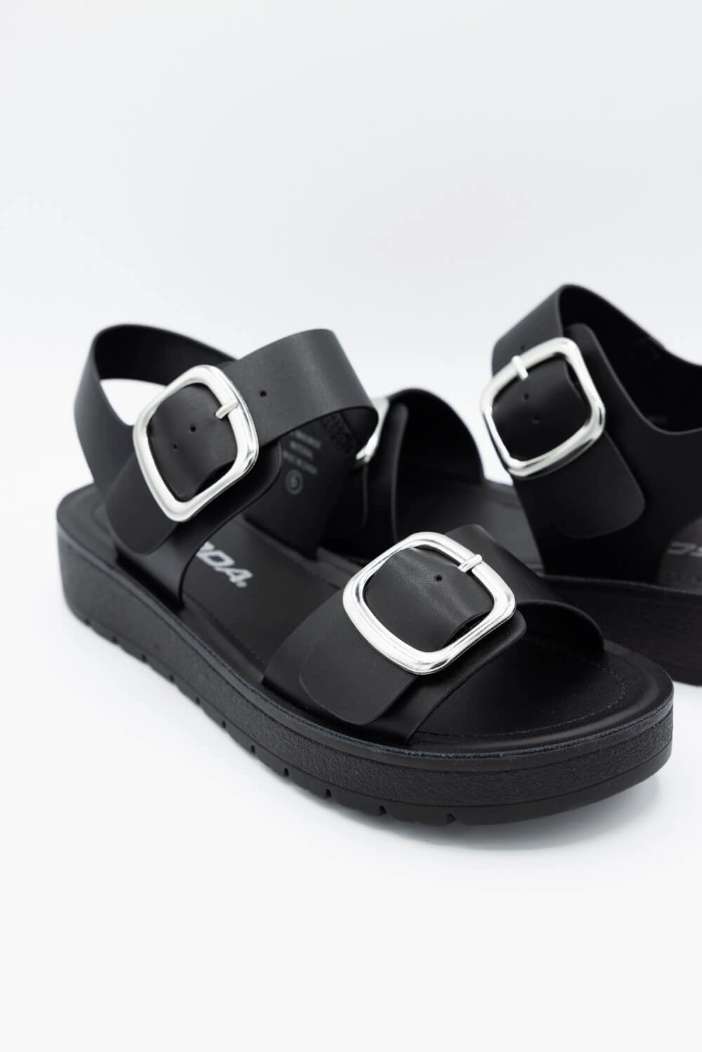 Shoe Show Sandals Soda Jackie Platform Sandals for Women in Black | JACKIE-S BLACK