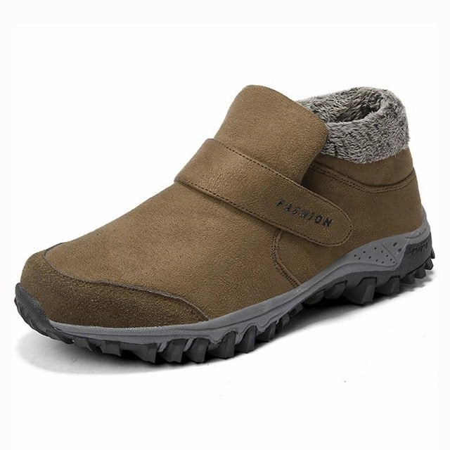 Winter Ankle Boots Men Suede Leather Winter Shoes Men Tennis Sneakers Winter Ankle Boots Male Warm Working Casual Botas Hombre Flats Lifestride Shoes