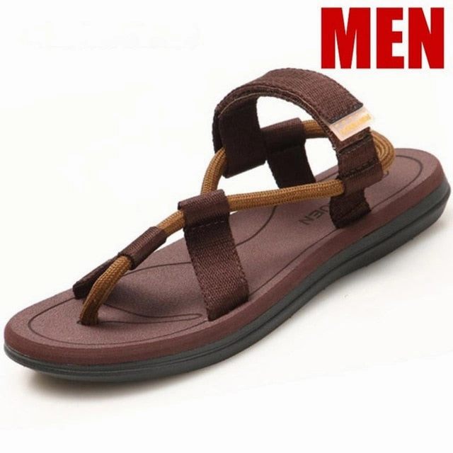 Sandals Men Sandalias Hombre Gladiator Sandals for Male Summer Roman Beach Shoes Flip Flops Slip on Flats Slippers Slides Ski Slippers