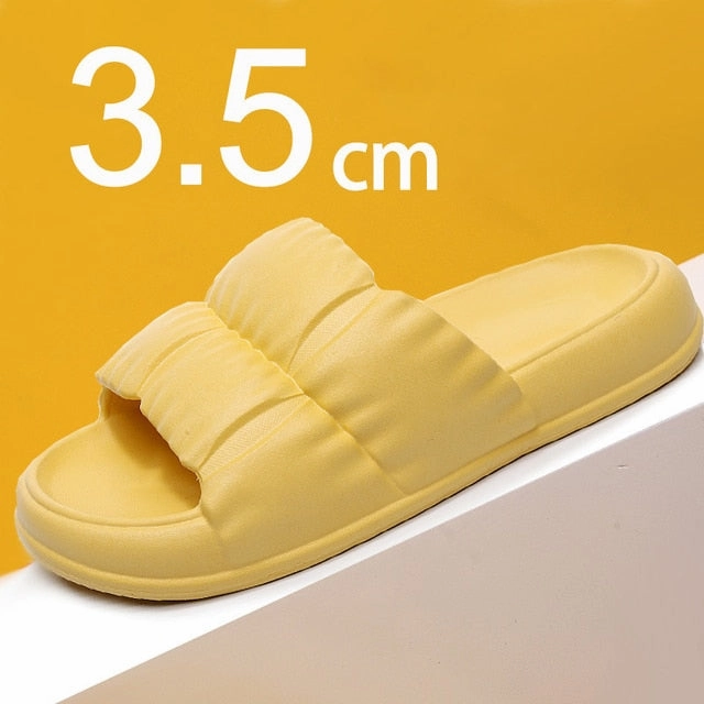 Soft Sole Cloud Slippers Summer Beach Thick Half Slippers