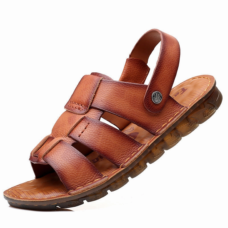 Barefoot Slippers Uk Men Leather Beach Shoes Outdoor Wear Casual Slippers