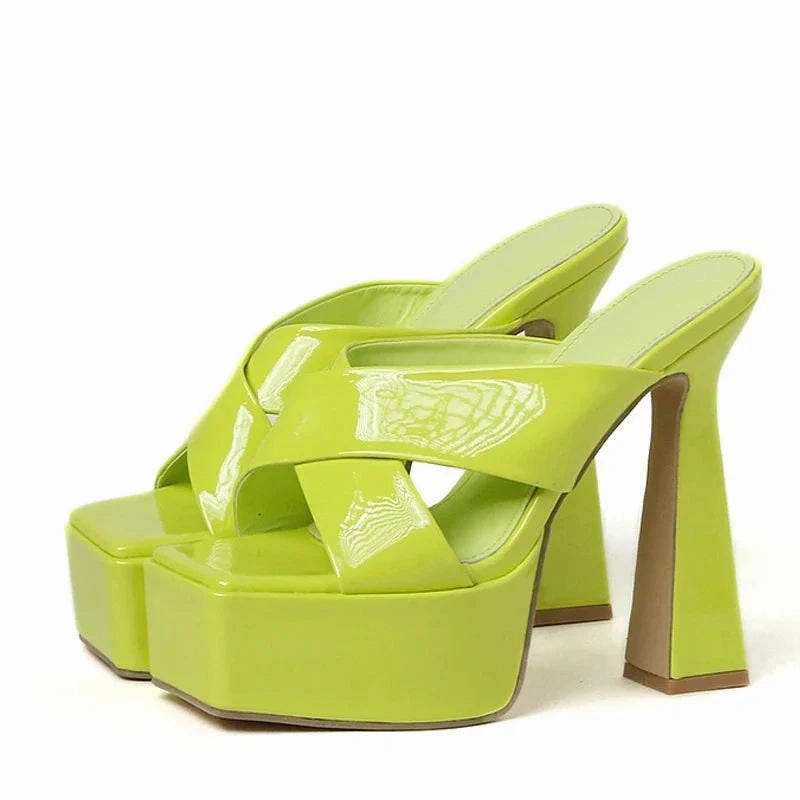 binfenxie Plus Size 35-42 Summer Platform Women Slippers High Heels Ladies Fashion Elegant Female Sandals Slides Shoes Crochet Slippers Patterns Free Easy One Piece