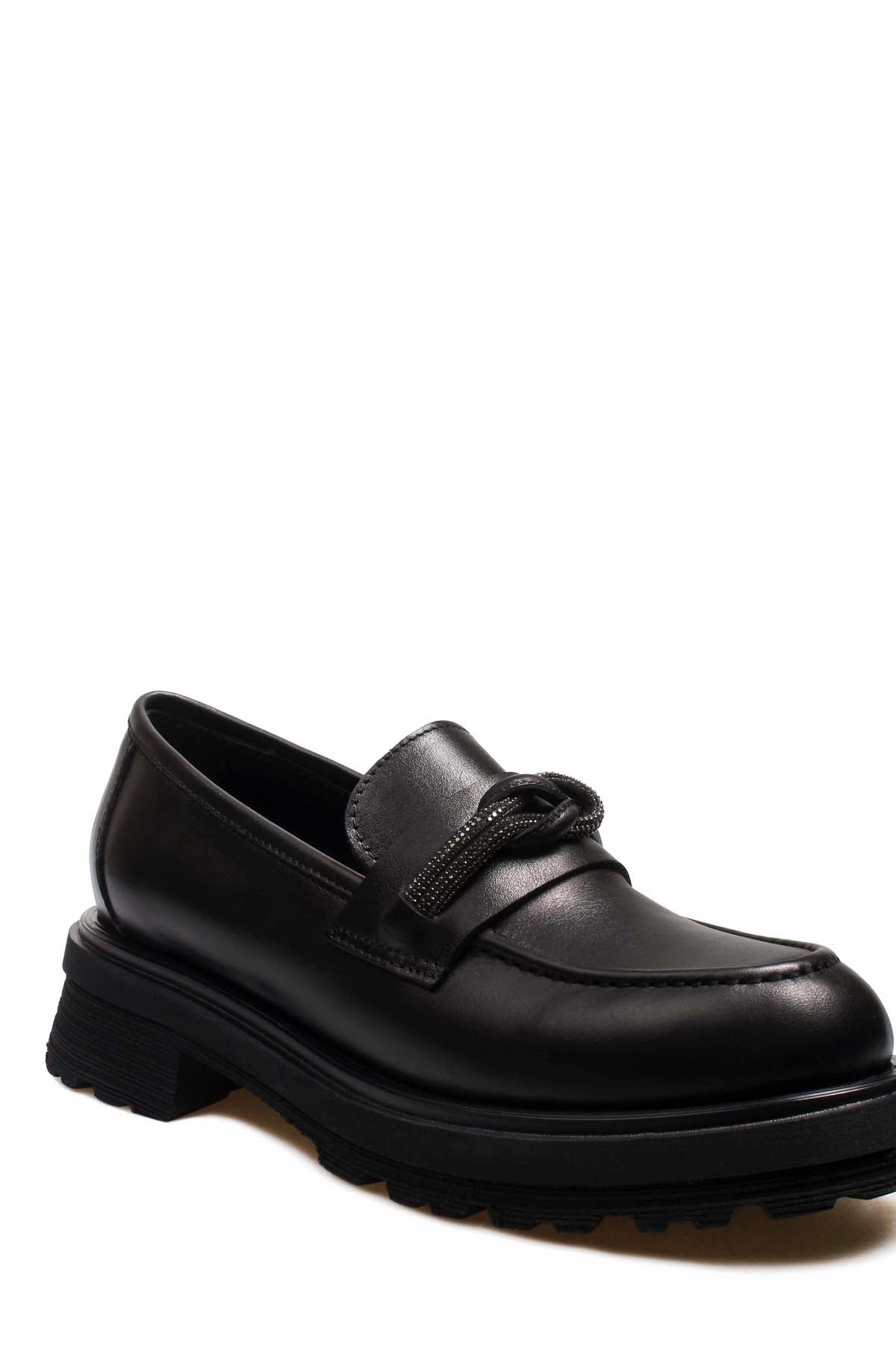 FST Genuine Leather Women's Casual Shoes 965ZA3100 Black - West Allis Loafer Casual Leather Shoes