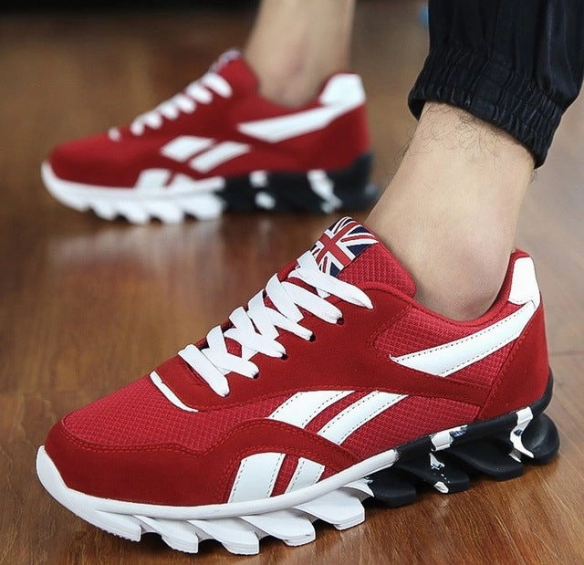 Lower Back Pain Flat Shoes 2017 Spring Autumn Men  Trainers Sneaker Casual Shoes Breathable Mesh Boy Shoes Fashion Lace Up Flats Male Plus Size 39-45 MeA88