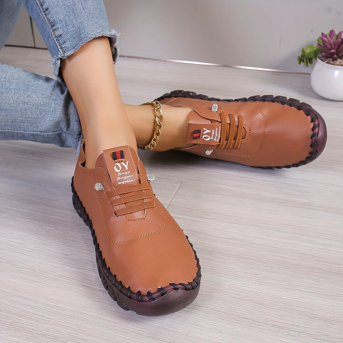 Wingtip Casual Shoes Women's Yellow SlipOn Sneakers Comfy NonSlip For Summer And AllSeasons