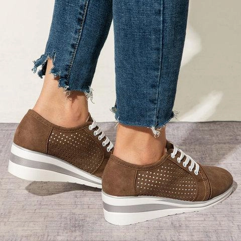 Women's wedge sneakers best shoes for walking Calf Hair Loafers