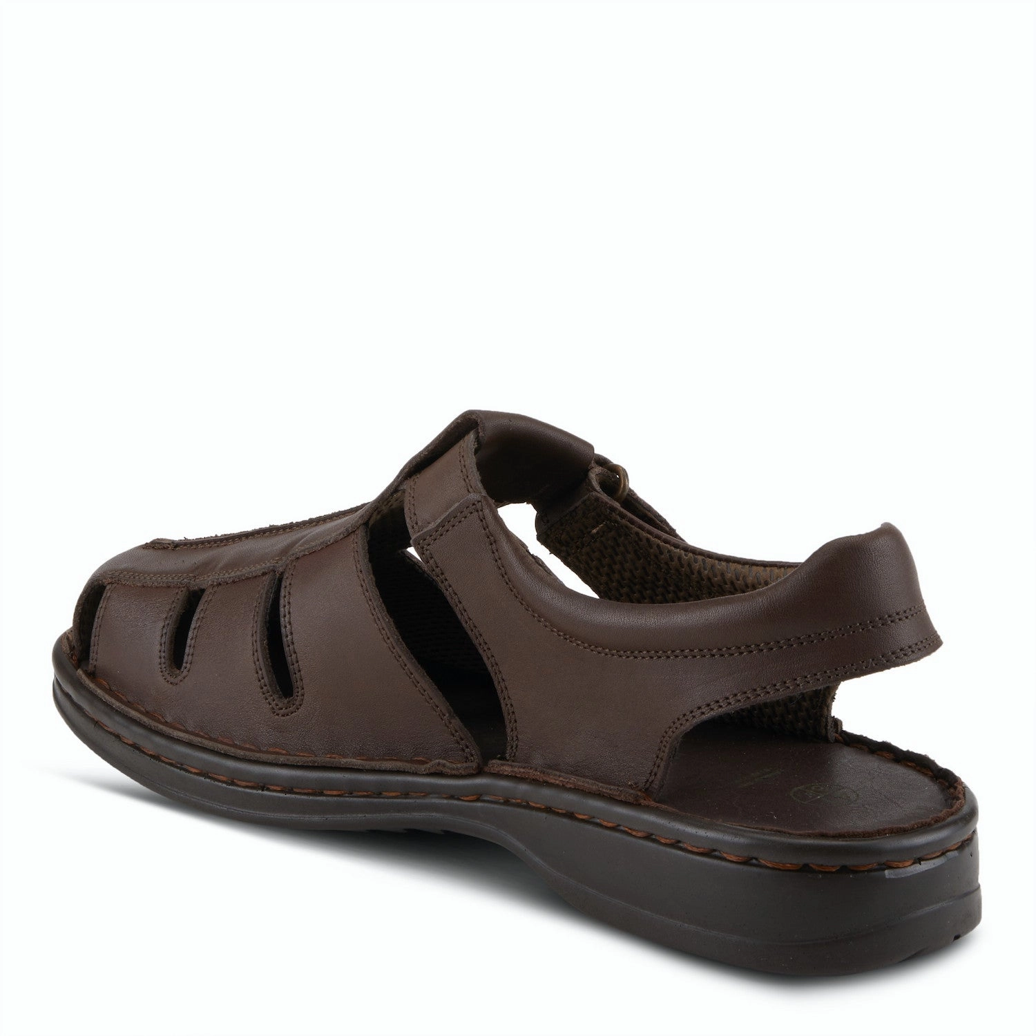 Sandals Resorts Royal Bahamian Spring Step Men's Laredo Leather Sandal - Dark Brown