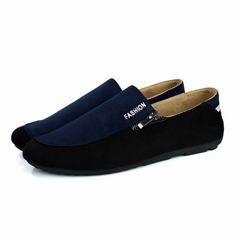 Spring Summer Men Faux Suede Leather Loafers Slip-on Pea Pea Soft Sole Flats For Male New Light Walking Casual Shoes Casual Shoes Size 11