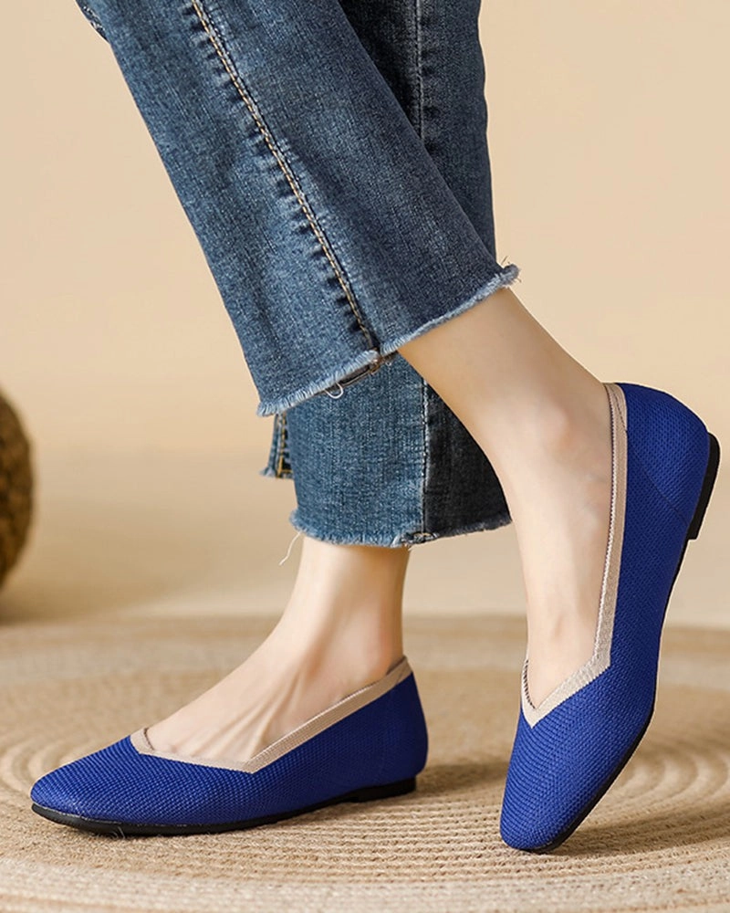 Loafers Cranberry Twp Pa Square Toe Shallow Fly Knit Flat Knit Shoes