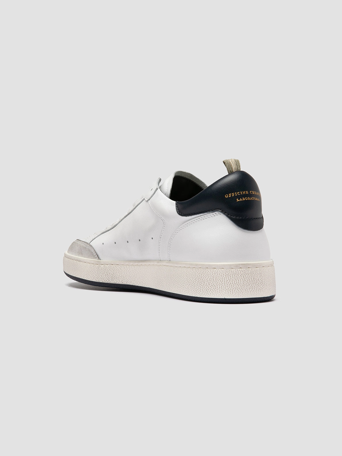 Silver Sneakers Online THE ANSWER 007 - White Leather and Suede Low Top Sneakers