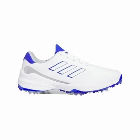 Adidas Men's ZG23 Golf Shoes - White/Lucid Blue/Silver Adidas Shoe Models
